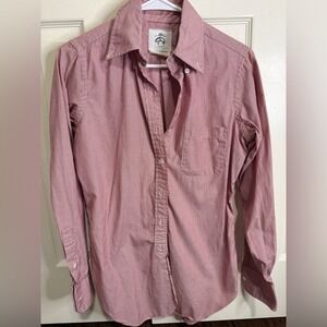 Brooks Brothers Men's Red White Stripe Button Down Shirt BB 3 USA VINTAGE